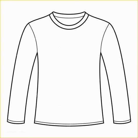 Long Sleeve T Shirt Template Vector Free Of Long Sleeved T Shirt ...