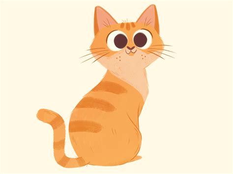 Orange Tabby Cat | Cartoon cat drawing, Cute cat drawing, Cat drawing