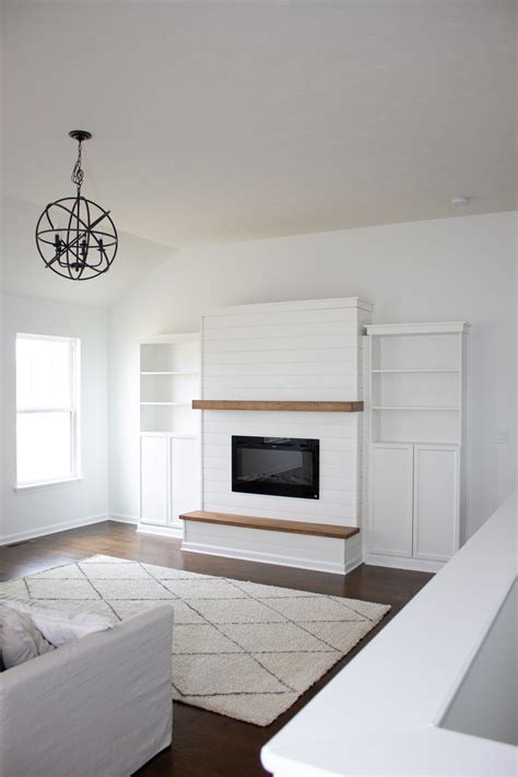 DIY Electric Fireplace with Built-In Bookshelves | Fireplace built ins ...