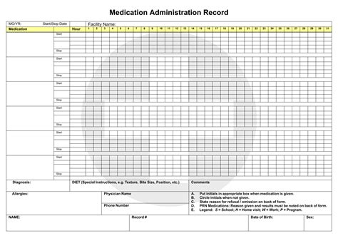 Medication Administration Template Free - FREE PRINTABLE TEMPLATES