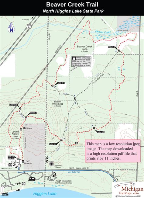 North Higgins Lake SP: Beaver Creek Trail