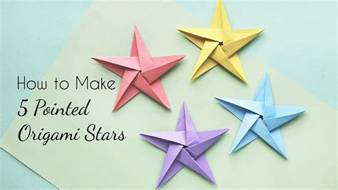 How to Make 5 Pointed Origami Stars | Folding Origami Stars - YouTube