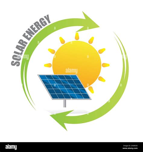 Solar energy logo. Green energy concept. Solar panel with Sun and ...