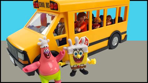 Wheels On The Bus Go Round and Round Nursery Rhyme Spongebob ...