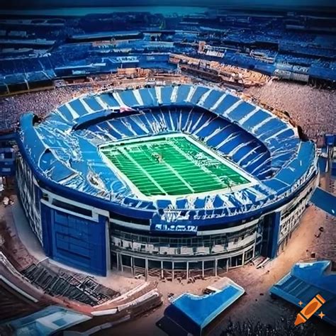 Exterior of detroit lions football stadium on Craiyon