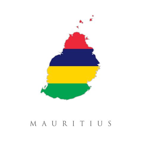 Mauritius country flag inside map contour design icon logo. Vector ...