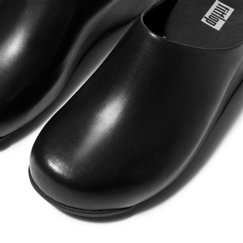 FitFlop Shuv Leather Clogs Black – FitFlop Australia