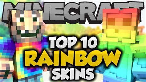 Top 10 Minecraft RAINBOW SKINS! Part 2 - Best Minecraft Skins - YouTube