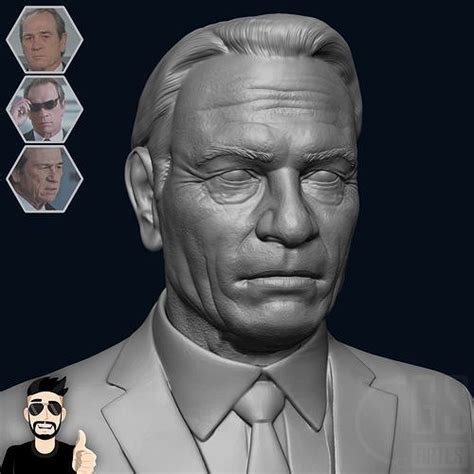 AGENT K - Tommy Lee Jones 3D model 3D printable | CGTrader