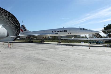 An Air France Concorde preserved at Toulouse Aeroscopia Museum.