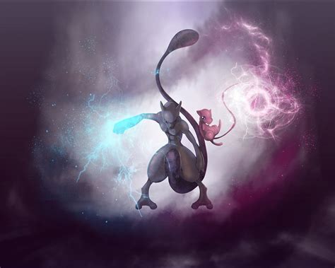 Mew and Mewtwo Epic Battle HD Wallpaper