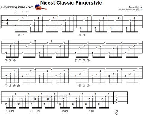 Nicest Classic Fingerstyle - classical guitar tab Classical Guitar ...