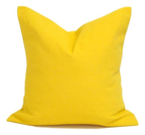 Solid Yellow Pillow Yellow Throw Pillow Cover Solid Yellow - Etsy