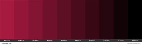 Shades Metro UI Color Dark Red #b91d47 hex | Hex colors, Hex color ...