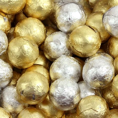 Holiday Gold & Silver Foiled Milk Chocolate Balls • Christmas Candy ...