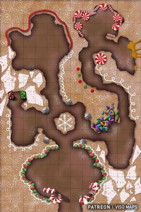 Holiday Gingerbread Dungeon [12x18] : battlemaps | Dungeons and dragons ...