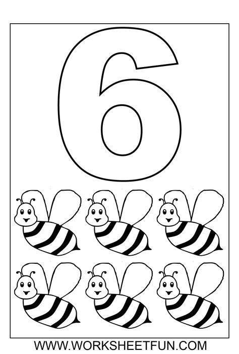 Number Coloring Pages 1 – 10 Worksheets / FREE Printable Worksheets ...