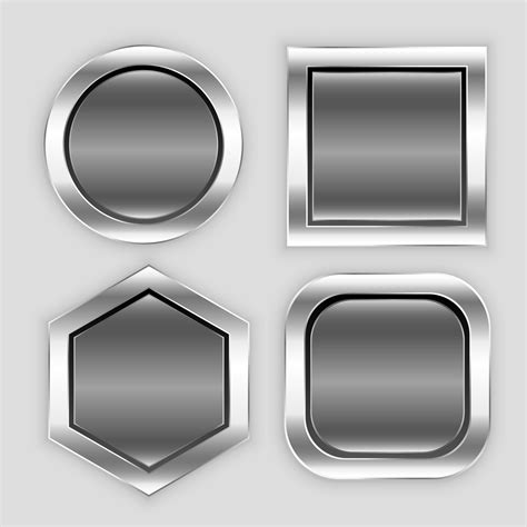 glossy button icons in different shapes - Download Free Vector Art ...