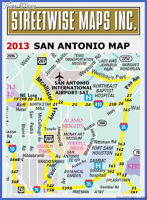 San Antonio Map - ToursMaps.com