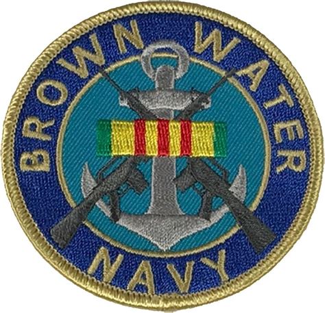 Amazon.com: Brown Water Navy W/Vietnam Ribbon Patch - Color - Veteran ...