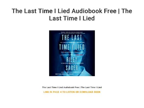 The Last Time I Lied Audiobook Free | The Last Time I Lied