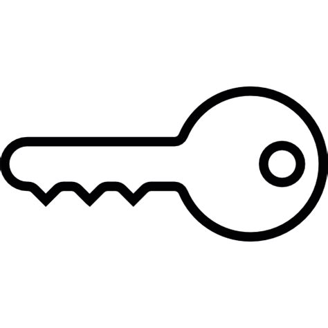 Free Icon | Outline of a key