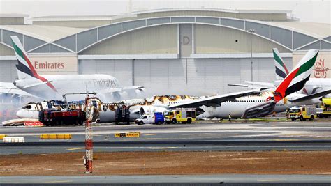 Emirates plane crash-lands with 300 aboard; 1 firefighter killed