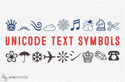 Unicode Text Symbols To Copy and Paste - 416 Studios