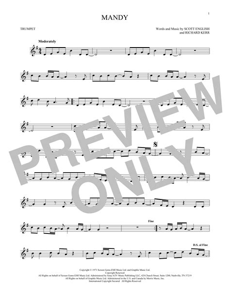 Barry Manilow - Mandy sheet music