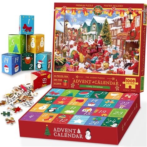 Advent Calendar 2023, Christmas Puzzle for Kids and Adults, 24 Days ...