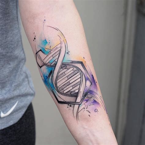 barisyesilbas Double Helix #tattoo #abstract #watercolor # ...