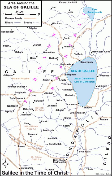 Sea of Galilee Area in the Time of Christ - Bible History