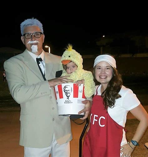 Easy Family DIY KFC Halloween Costume for the Costume Challenged