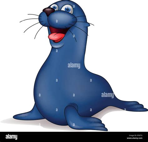 Cartoon illustration funny grey seal hi-res stock photography and ...