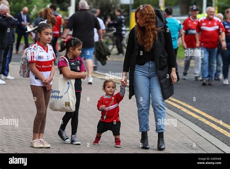 Hull KR fans arrive at the MKM Stadium Stock Photo - Alamy