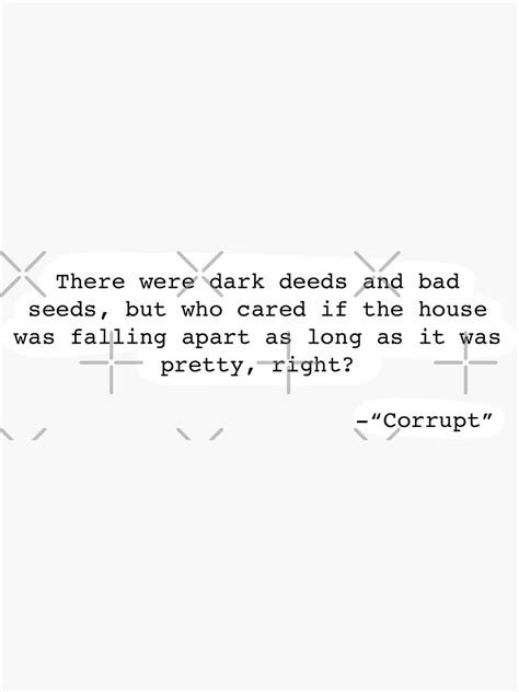 "Corrupt book quote " Sticker for Sale by Artbymanu | Redbubble