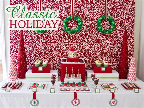 Classic Holiday Dessert Table | Christmas Party Ideas For Kids ...