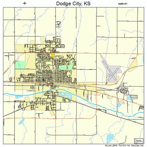 Dodge City Kansas Street Map 2018250