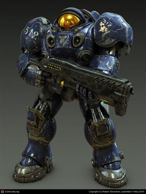 StarCraft Terran Marine by Rafael Benedicto | 3D | CGSociety | SciFi in ...