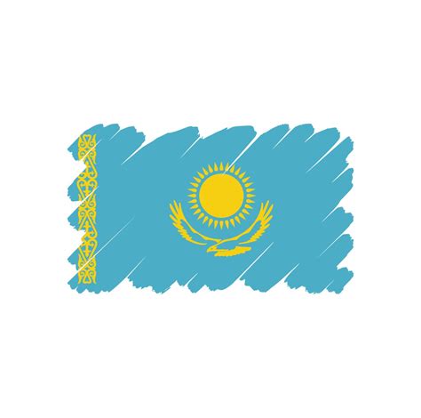 Kazakhstan flag vector 4943649 Vector Art at Vecteezy