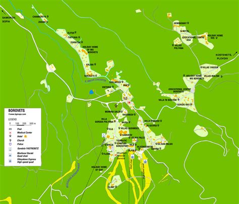 Maps of Borovets ski resort in Bulgaria | SNO