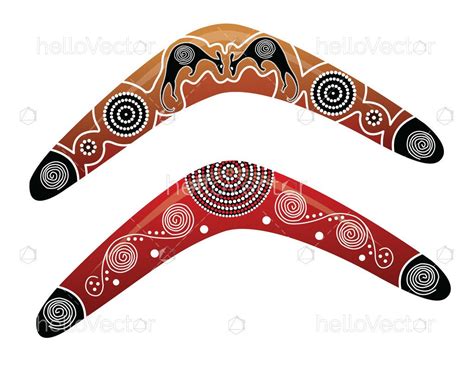 Australian boomerang vector - Download Graphics & Vectors | Aboriginal ...