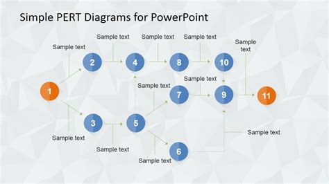 Simple PERT Diagram for PowerPoint & PERT Chart Templates