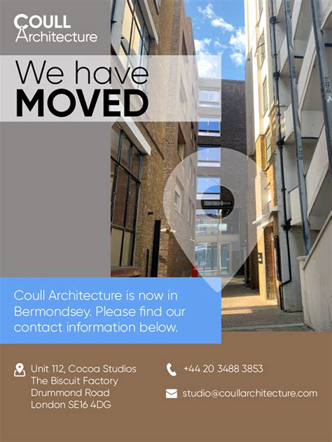 Office move announcement on Behance