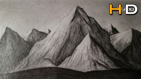 How To Draw A Mountain Landscape For Beginners : This is an easy step ...