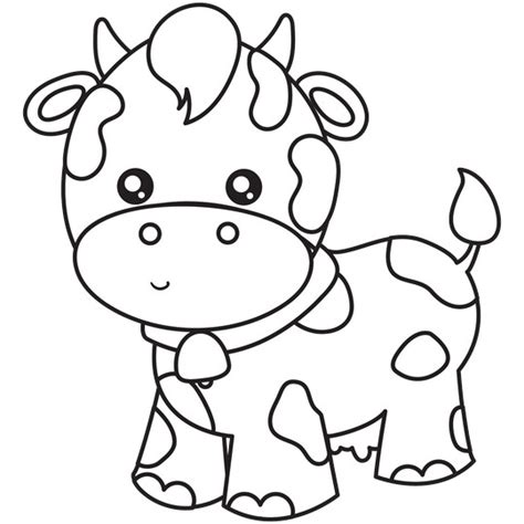 Cute Baby Cow Coloring Pages