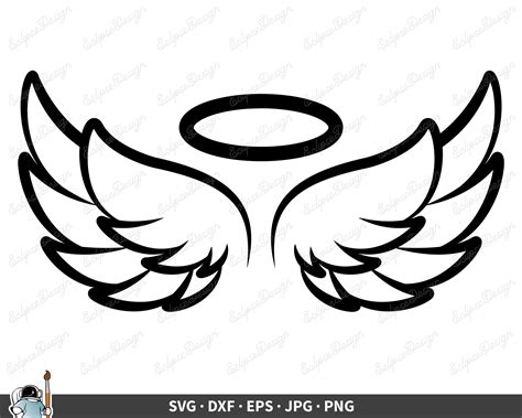 Angel Wings SVG Angel Wing Vector Angel Svg Halo Svg Angel - Etsy Australia