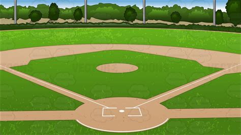 Baseball field baseball diamond background vector clip art cartoon ...