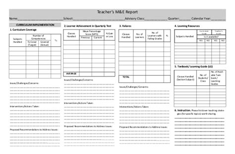 M&E Report Template (4) - TEMPLATES EXAMPLE | TEMPLATES EXAMPLE ...