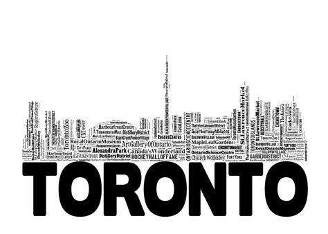 Toronto Canada Word Art Skyline 2 Typography Print Poster - Etsy